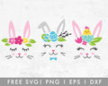 FREE Easter Bunny Face SVG Cut File for Cricut, Cameo Silhouette | Free SVG Cut File