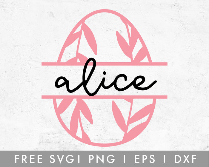 FREE Easter Egg Monogram SVG Cut File for Cricut, Cameo Silhouette | Free SVG Cut File