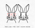 FREE Easter SVG | Cute Bunny SVG Cut File for Cricut, Cameo Silhouette | Free SVG Cut File