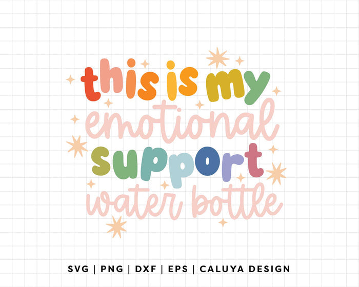 FREE Emotional Support Water Bottle SVG