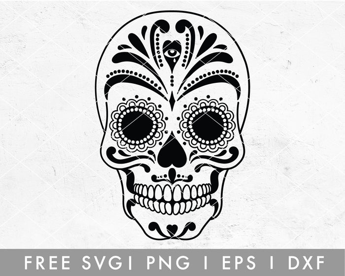 FREE Evil Eye Sugar Skull SVG