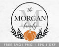 FREE Fall Family Monogram SVG
