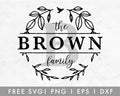 FREE Farmhouse Family Monogram Wreath SVG For Cricut, Cameo Silhouette | Family Sign Making Cut File