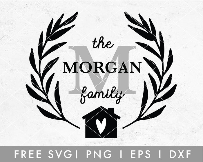 Free Farmhouse Home Monogram SVG