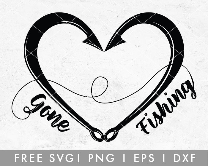 FREE Fishing SVG | Love Fishing SVG Cut File for Cricut, Cameo Silhouette | Free SVG Cut File