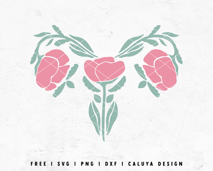 FREE Floral Uterus SVG | Feminism SVG