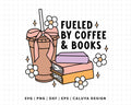 FREE Fueled By Coffee & Books SVG | Book Lovers SVG