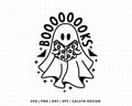 FREE Ghost with Book SVG | Reading Cute Ghost SVG | Free Cute Ghost SVG for Cricut Craft Beginners