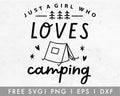 FREE Girl Camping SVG