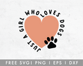 FREE Girl Who Loves Dogs SVG