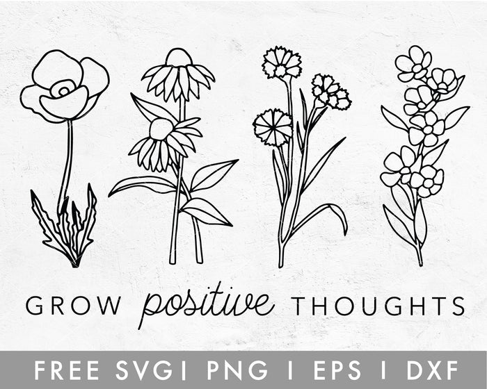 FREE Grow Positive Thoughts SVG