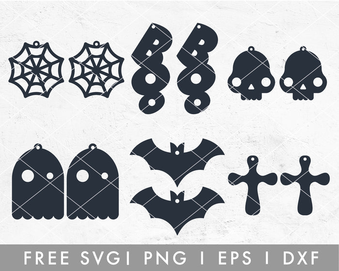 FREE Halloween Earring Making SVG Cut File for Cricut, Cameo Silhouette