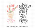 FREE Happy Mothers Day SVG | Tulip Mom SVG