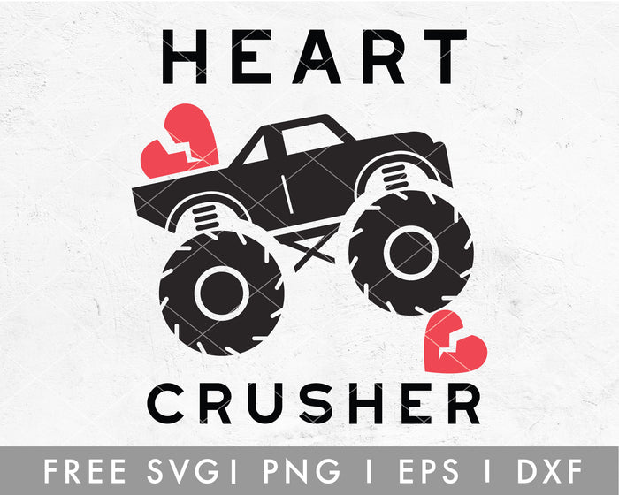 Heart Crusher SVG Cut File for Cricut, Cameo Silhouette | Free SVG Valentine's Day