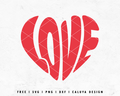 FREE Heart Shaped Love SVG | Valentines Day SVG Cut File for Cricut, Cameo Silhouette | Free SVG Cut File