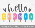 FREE Hello Summer SVG | Popsicle Cut File for Cricut, Cameo Silhouette | Free SVG Cut File
