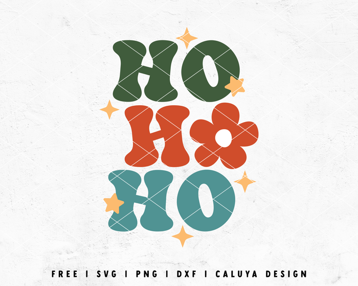 FREE Ho Ho Ho SVG | Retro Christmas SVG