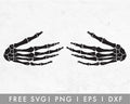 FREE Hugging Skeleton Hands SVG Cut File for Cricut, Cameo Silhouette