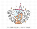FREE Iced Coffee with Skeleton Hand SVG | Coffee Lovers SVG