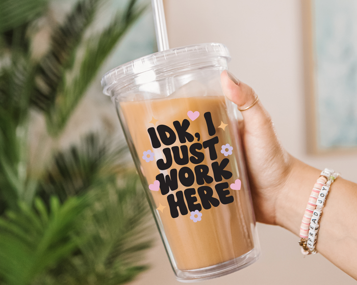 FREE IDK I Just Work Here SVG | Funny Quote SVG