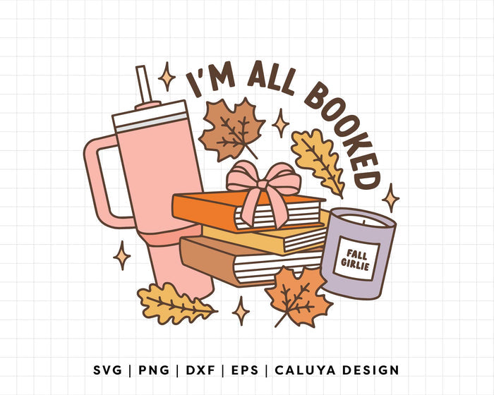 FREE I'm All Booked SVG | Fall Book SVG
