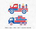 FREE July 4th SVG | Truck SVG | Firework SVG  Cut File for Cricut, Cameo Silhouette | Free SVG Cut File