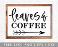 FREE Leaves and Coffee SVG