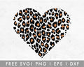 Leopard Heart SVG Cut File for Cricut, Cameo Silhouette | Free SVG Valentine's Day, Leopard
