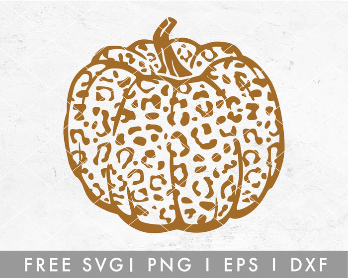 FREE Leopard Pumpkin SVG Cut File for Cricut, Cameo Silhouette | Fall, Thanksgiving SVG Cut File