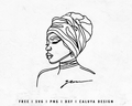 FREE Line Art SVG | Women Side Face SVG