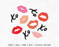 FREE Lips SVG | xo SVG | Valentine's Day SVG Cut File for Cricut, Cameo Silhouette | Free SVG Cut File