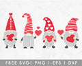 Loving Gnome SVG Cut File for Cricut, Cameo Silhouette | Free SVG Valentine's Day