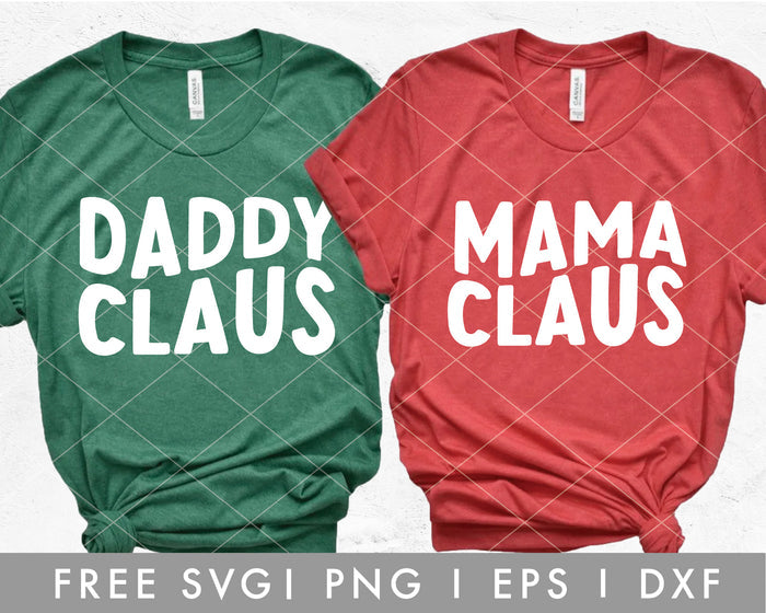 FREE Mama Daddy Claus SVG
