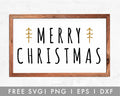 FREE Merry Christmas Sign SVG