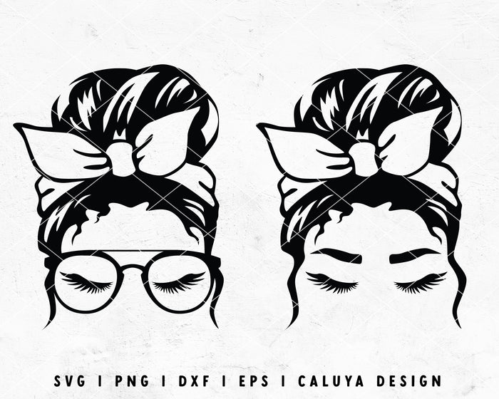 FREE Messy Bun SVG | Mom Life SVG