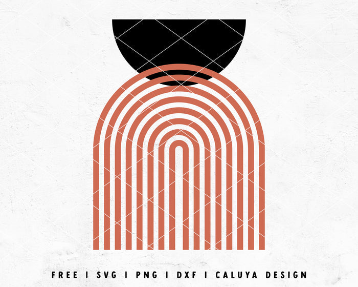 FREE Mid-Century Art SVG | Boho Abstract Wall Art SVG Cut File for Cricut, Cameo Silhouette | Free SVG Cut File