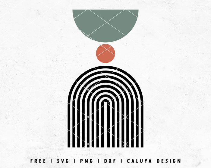 FREE Mid-Century Wall Art SVG | Boho Abstract Art SVG Cut File for Cricut, Cameo Silhouette | Free SVG Cut File