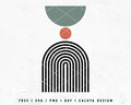 FREE Mid-Century Wall Art SVG | Boho Abstract Art SVG Cut File for Cricut, Cameo Silhouette | Free SVG Cut File