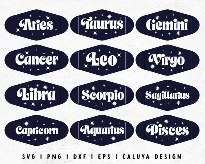 Free Motel Keychain Template SVG | Zodiac SVG