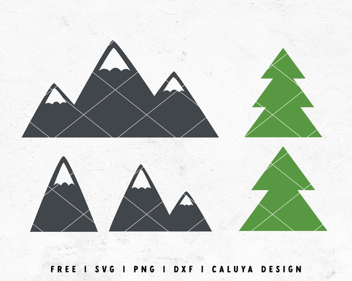 FREE Mountain SVG | Minimal Mountain SVG Cut File for Cricut, Cameo Silhouette | Free SVG Cut File