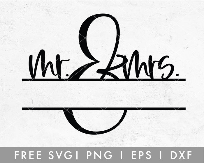 FREE Mr and Mrs Monogram SVG