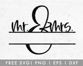 FREE Mr and Mrs Monogram SVG