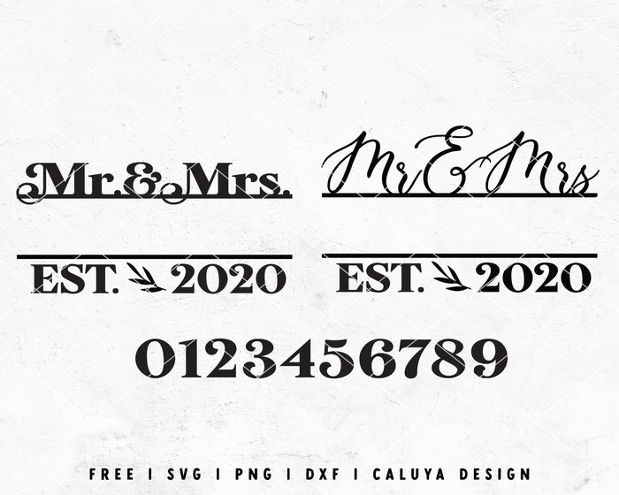 FREE Mr. & Mrs. Monogram SVG Cut File for Cricut, Cameo Silhouette | Free SVG Cut File