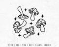 FREE Mushroom SVG | Nature SVG | Digital Pattern SVG Cut File for Cricut, Cameo Silhouette | Free SVG Cut File