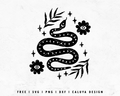 FREE Mystic Snake SVG | Mystic Witchy Design SVG Cut File for Cricut, Cameo Silhouette | Free SVG Cut File
