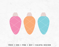 FREE Pastel Christmas Lights SVG | Retro Christmas SVG