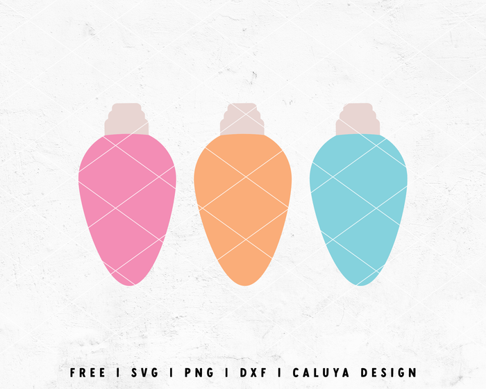 FREE Pastel Christmas Lights SVG | Retro Christmas SVG