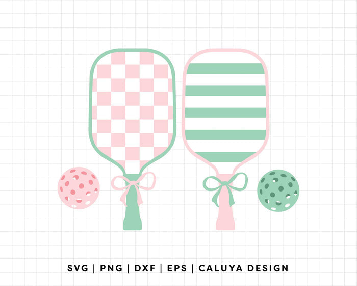 FREE Pickleball Clipart SVG | Trendy Sport SVG