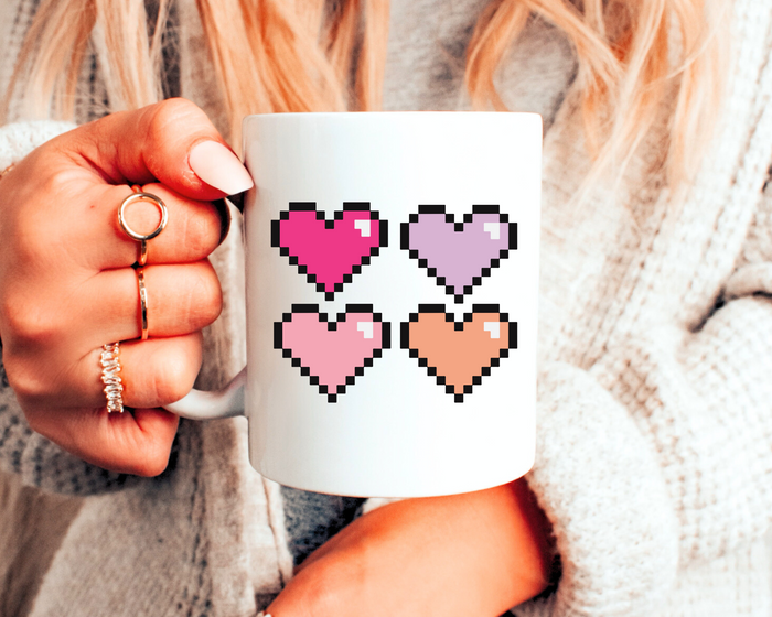 FREE Pixelated Heart SVG | Valentine Heart SVG