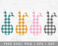 FREE Plaid Bunny SVG Cut File for Cricut, Cameo Silhouette | Free SVG Cut File